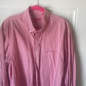 Red Izod Men’s Gingham shirt - Sz XL